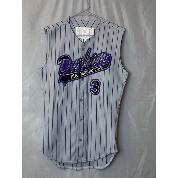 Durham DiaMondbacks Melchoirre 3 Pinstripe Vest Sz S Gray Don Teamwork Athletic - Picture 1 of 4